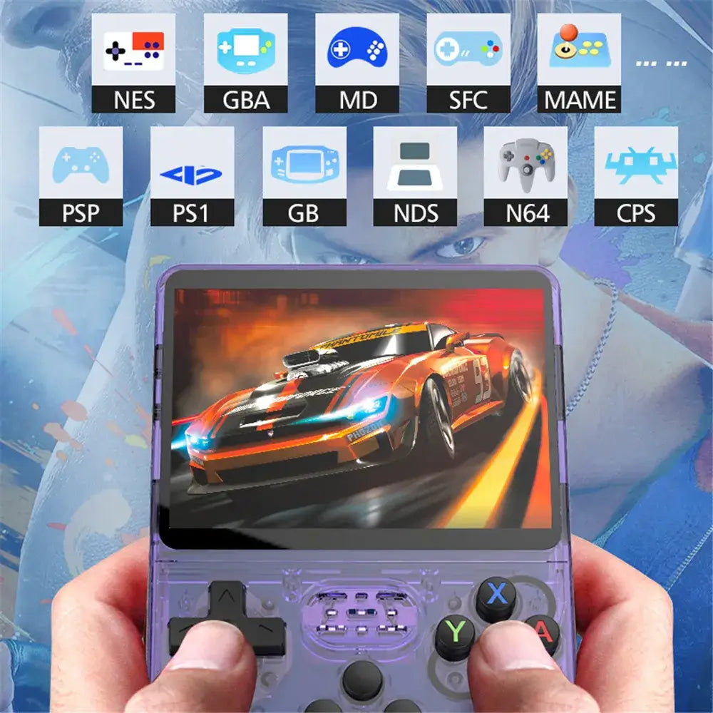 BitX: R36S Handheld Game Console with 3.5" IPS Display – 10,000+ Preloaded Games, Dual TF Support, Rechargeable Battery & Ergonomic Design for Semi-Retro Games