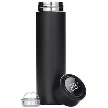DigiSip: 500ml LCD Thermos Bottle with LED Temperature Display & Double Wall Vacuum Insulation