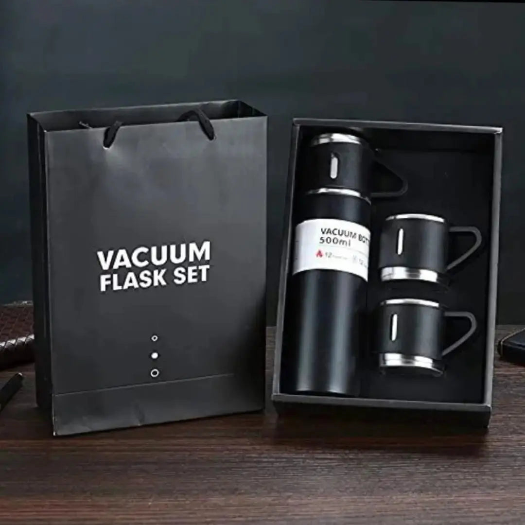 ThermoGift: 500ml Stainless Steel Vacuum Flask Gift Set with Insulated Cup – Perfect for Corporate & Festive Gifting